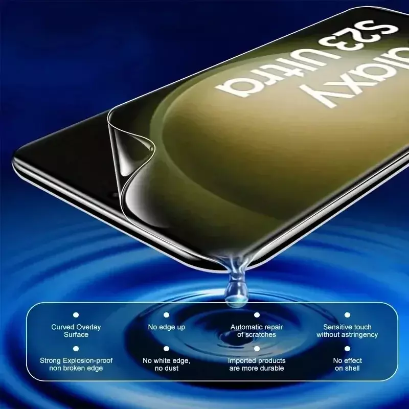 Filme de hidrogel para Samsung, protetor de tela, Samsung S23, S22, S21, S24 Ultra, S20 FE, S8, S9, S10 Além disso, Galaxy Note 20 Ultra, S10E, 10 Plus, 4pcs