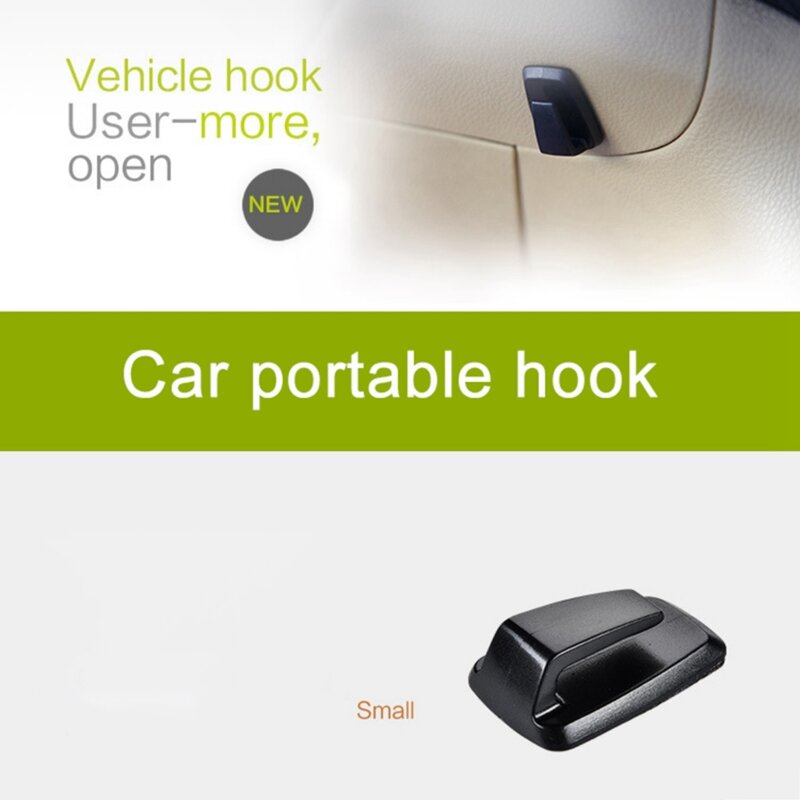 3 Pieces / Set ABS Plastic Car Convenient Mini Hook Car Hanger Black Car Car Glasses Bag Wrench Adhesive