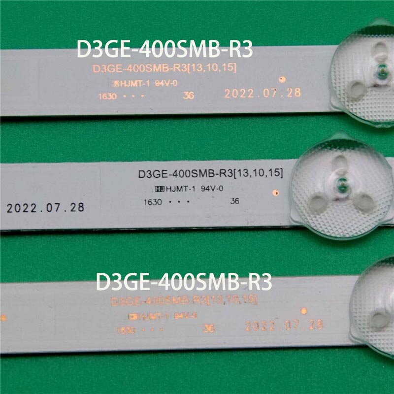3 pièces bandes de rétroéclairage LED pour Samsung UE40EH5273 UE40EH5303K UE40EH5304K UE40FH5007K UE40H5203AK barre D3GE-400SMA/400SMB-R3 bandes
