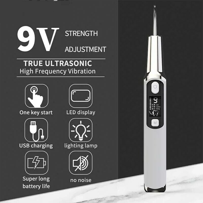 YUNCHI Ultrasonic Toothbrush Teeth Whitening Kit Dental Cleaner Mouth Mirror Dental Plaque Calculus Removal Oral Teeth Cleaner