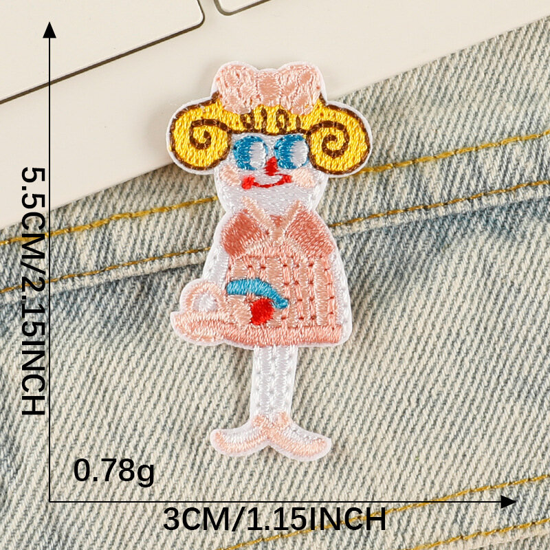 Cartoon Embroidery Patch DIY Fabric Stickers Embroidered Badges Thermoadhesive Iron on Patches Accessories for Handbags Jacket