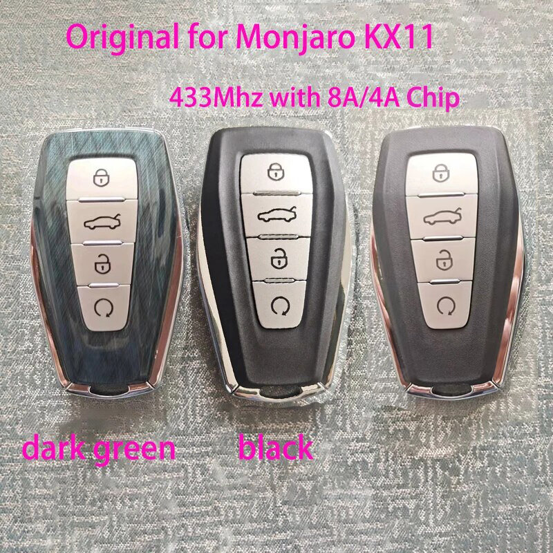 Chave remota esperta do carro, keyless, 433Mhz, 8A, 4A microplaqueta para Geely, Monjaro, GEOMETRIA, KX11, genuíno, original