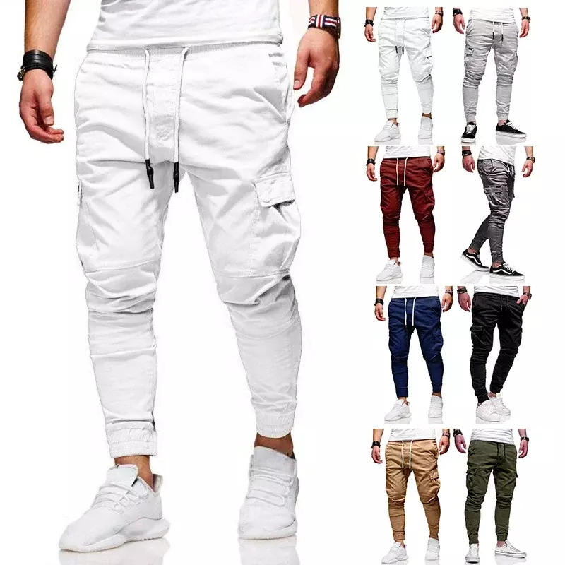 Calças de corrida masculina de streetwear Hip Hop, calças casuais de treino desportivo, moletom, leggings fitness, moda