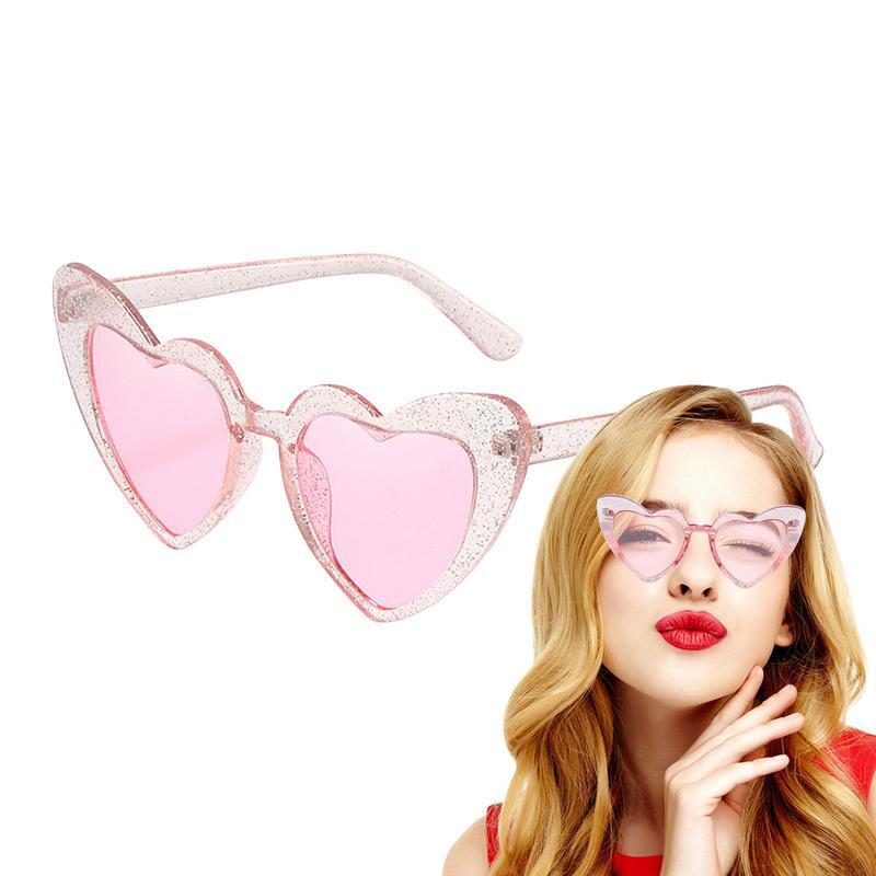 Солнцезащитные очки в форме сердца | Красочные разноцветные ретро солнцезащитные очки в форме сердца | Модные искусственные очки