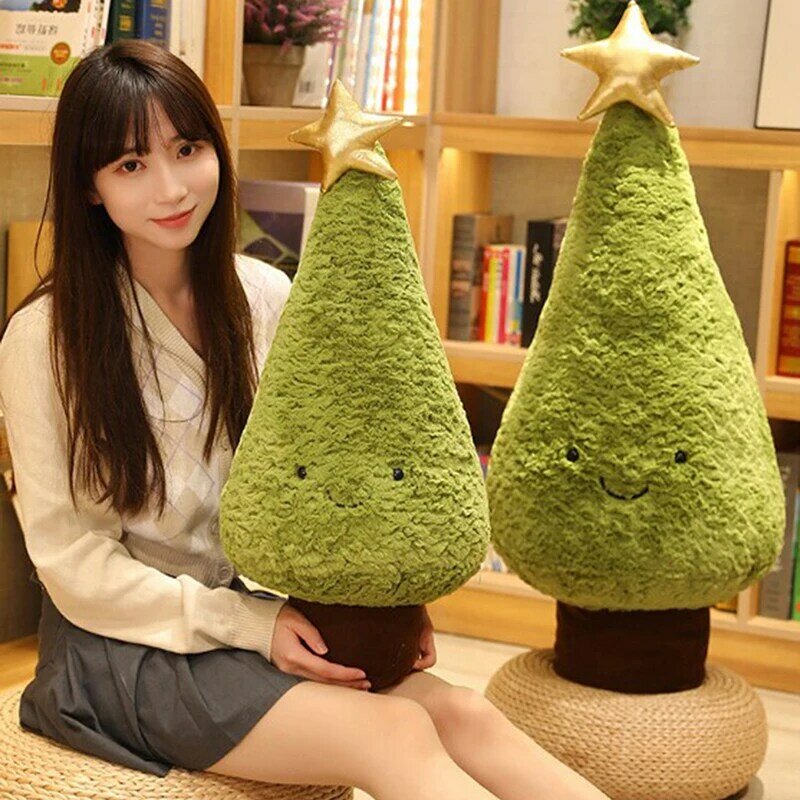 30cm Simulation Christmas Tree Plush Toys Cute Evergreen Plush Pillow Dolls Wishing Trees Stuffed for Christmas Dress Up