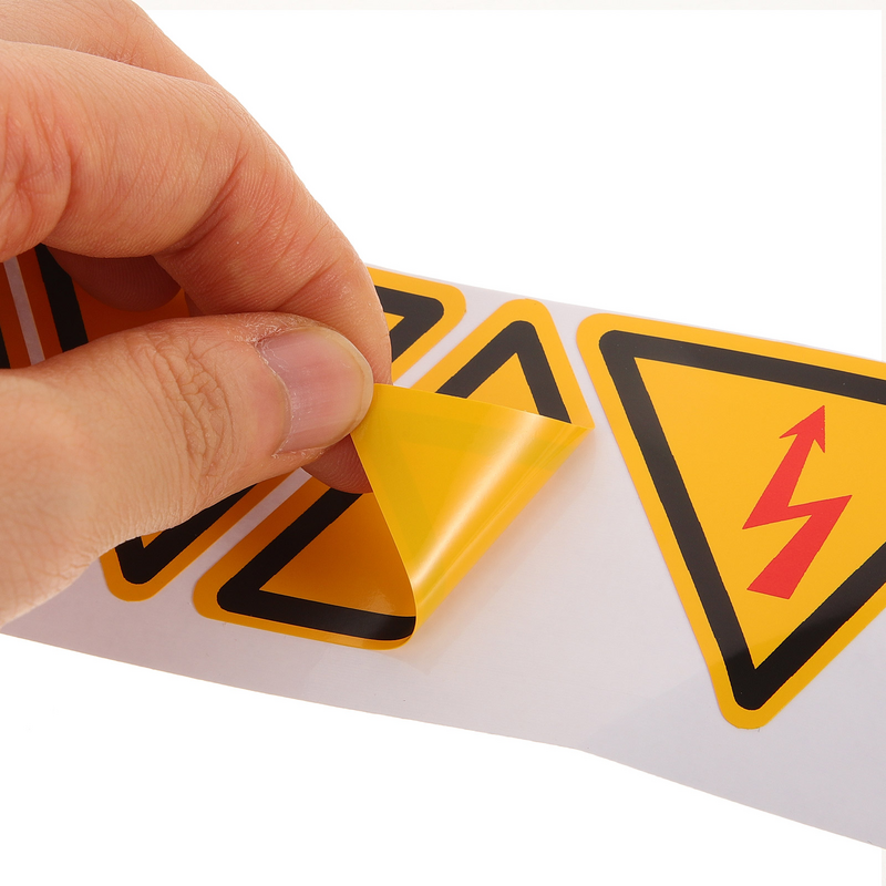 4 Stück Zeichen Aufkleber Elektro schock Warnung Hochspannung druckplatte Etiketten elektrisch
