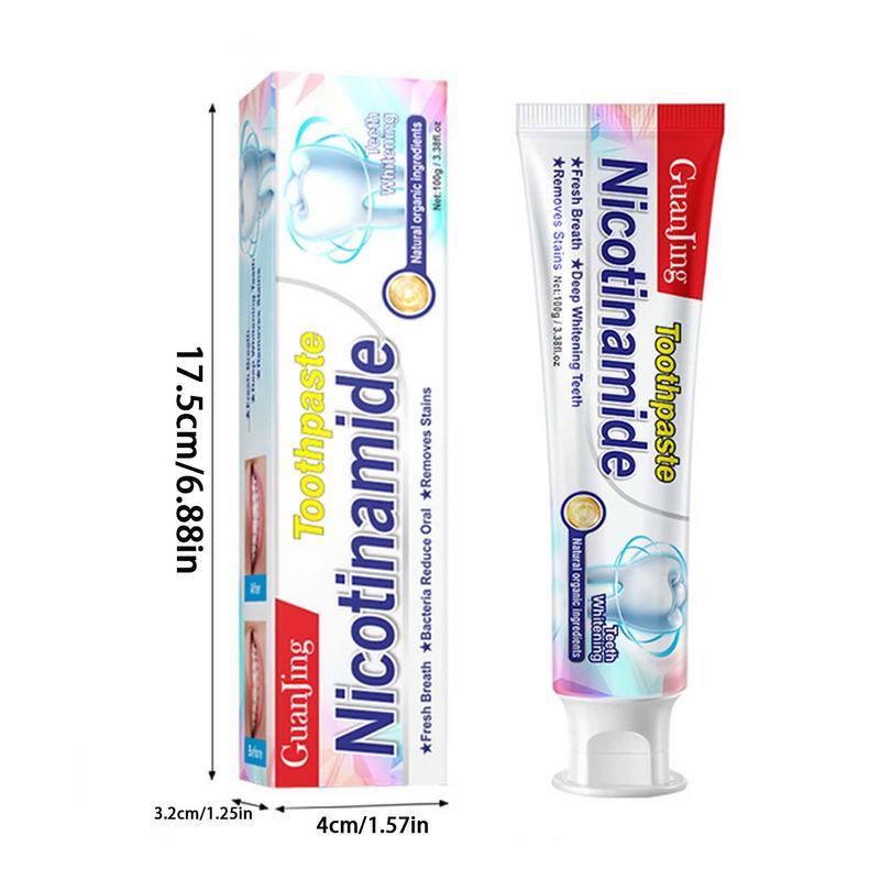 Зубная паста никотинамид Niacinamide, отбеливающая зубная паста, свежее дыхание, отбеливание зубов, уход за полостью рта, гигиена полости рта
