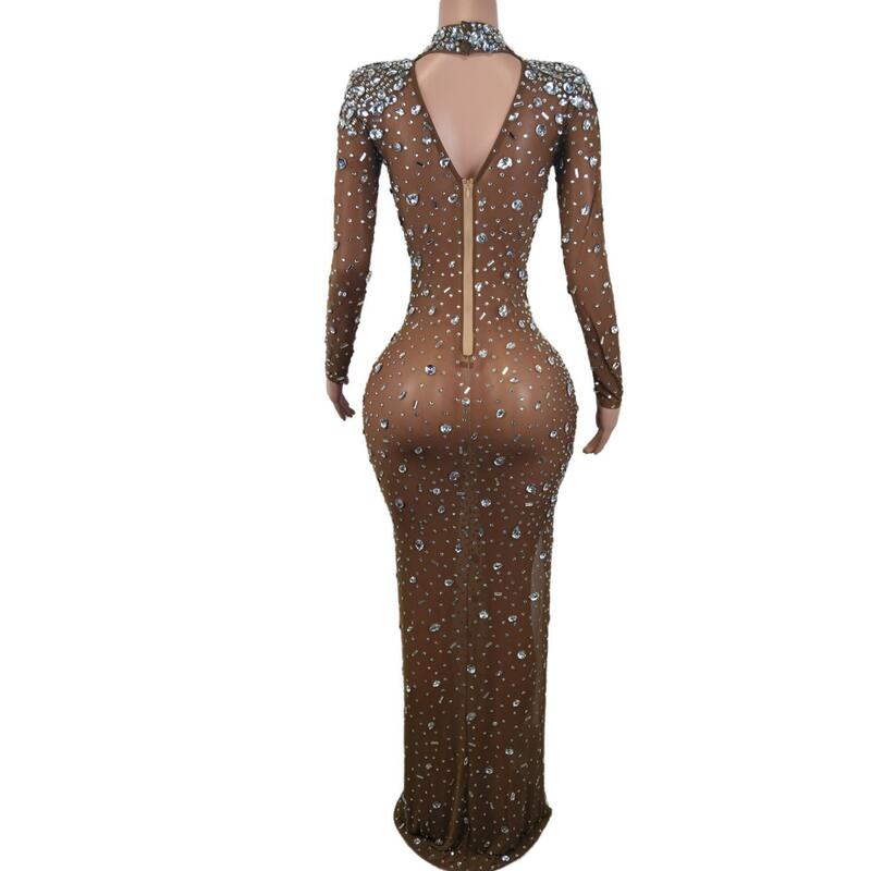 Luxury Hot White Sparkly Diamond Black Girl Birthday Party Formal Gowns Sexy See Through Women Long Prom Dresses 2024 Cuican