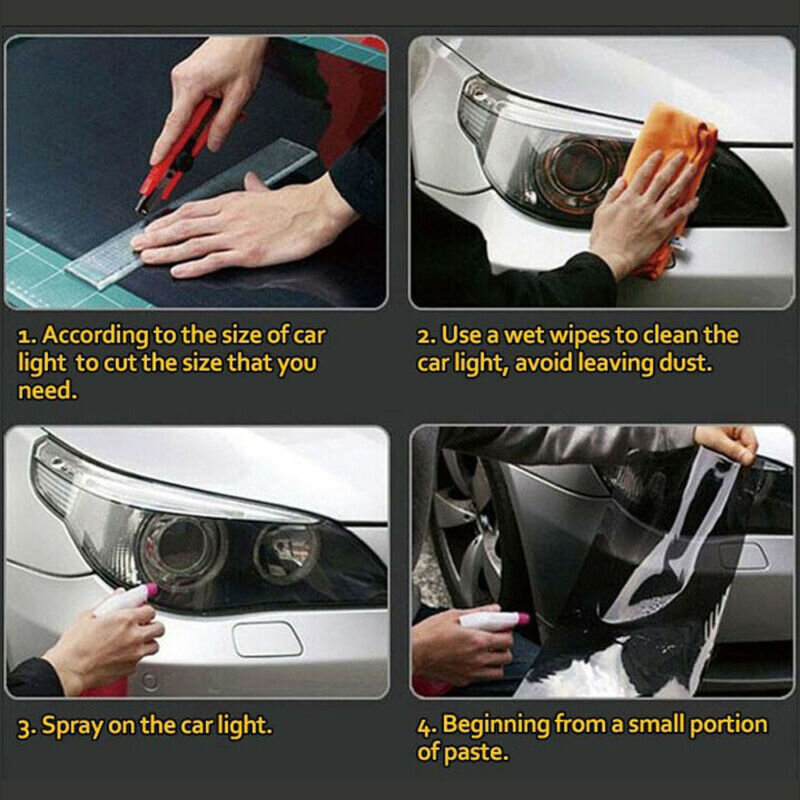 Película protetora do farol do carro, protetor claro transparente, capa amortecedora, envoltório da proteção da pintura, faróis
