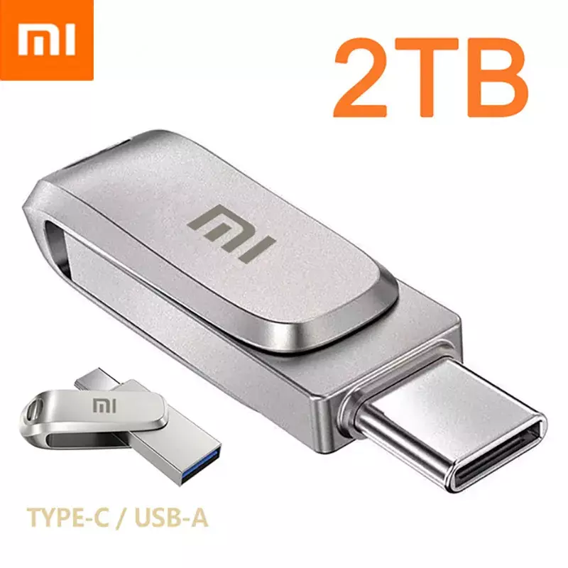 Xiaomi memori USB 3.1 asli, USB 512 asli U Drive 2TB 1TB GB antarmuka tipe-c komputer ponsel bersama transmisi USB portabel