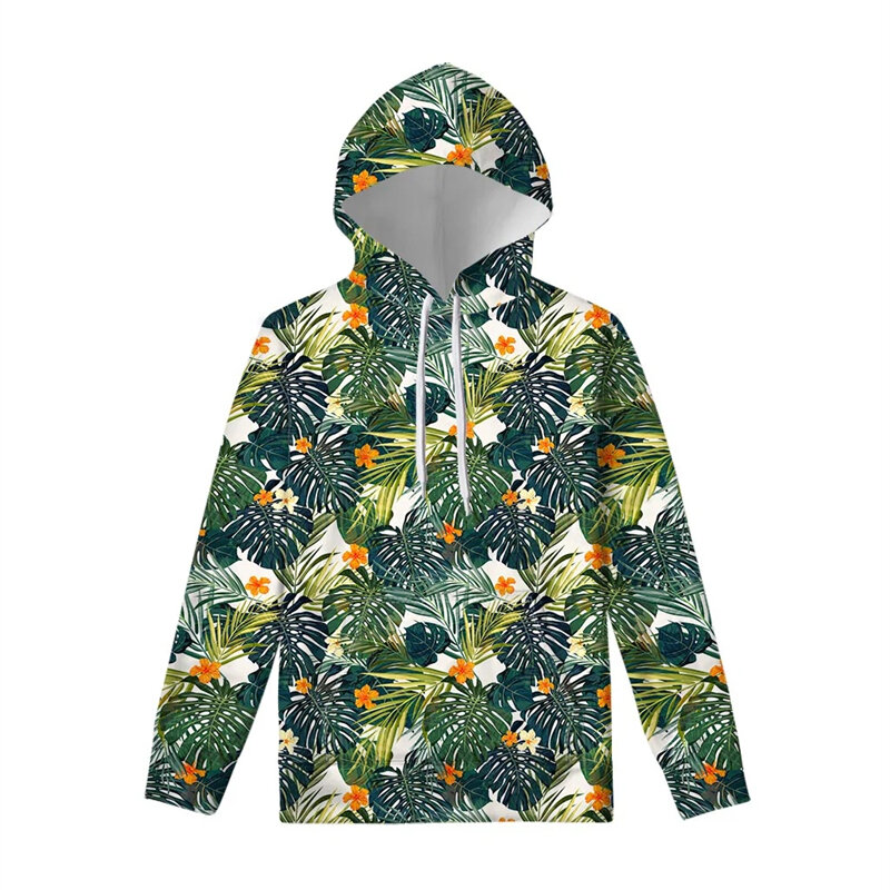 3d Print Hawaiiaanse Hoodie Voor Heren Sport Lange Mouwen Trui Sweatshirt Mode Casual Tops Pullovers Zak Streetwear Baggy