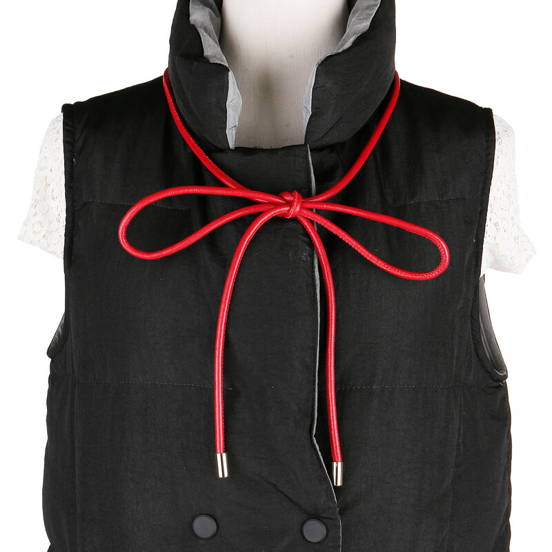 Versione coreana vita femminile catena di pelle di pecora cintura sottile corda abiti annodati stringa cintura moda con abito cintura lunga donna