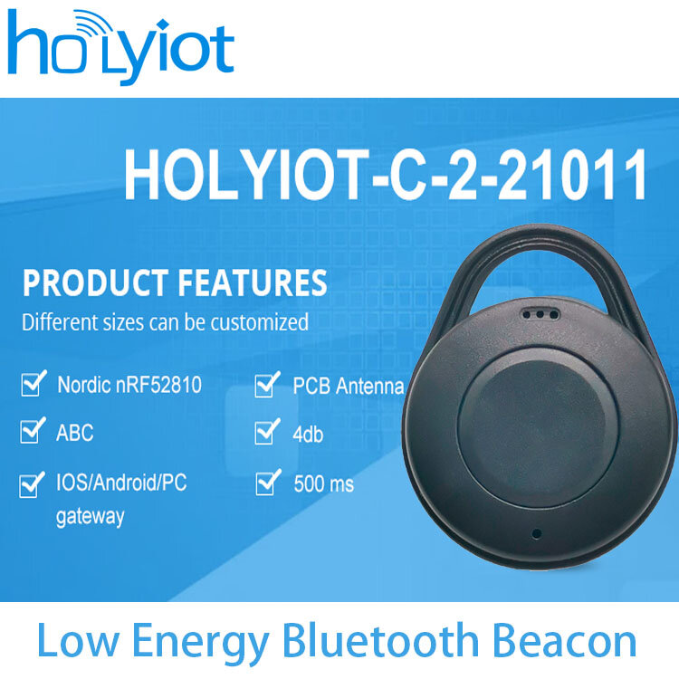Holyiot nrf52810 ibeacon tag 3-Achsen-Beschleunigungsmesser Bluetooth 5,0 Sensor-Beacon mit geringem Strom verbrauch für iot smart home