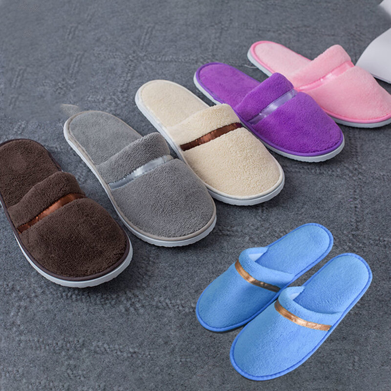 Sandal Hotel Anti-selip Sandal Bulu Karang Menyerap Keringat Sandal Hangat Sepatu Tamu Rumah Sepatu Penumpang Perjalanan Bisnis Pria