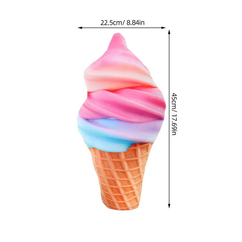 봉제 아이스크림 장난감, 아이스크림 모양 베개, 편안한 플러시 베개, 푹신한 소파 베개