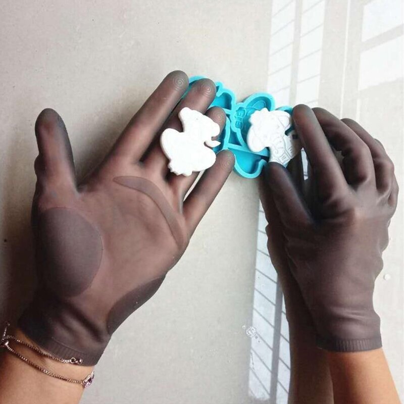 1 Paar Herbruikbare Veilig Siliconen Handschoenen Voor Epoxyhars Casting Sieraden Maken Mitten Diy Ambachten Gereedschap X4YA