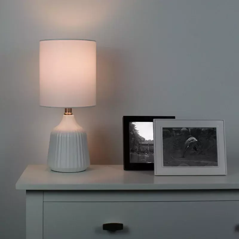 Mainstenci- Lampe de table en céramique, 16 po H, blanc chaud