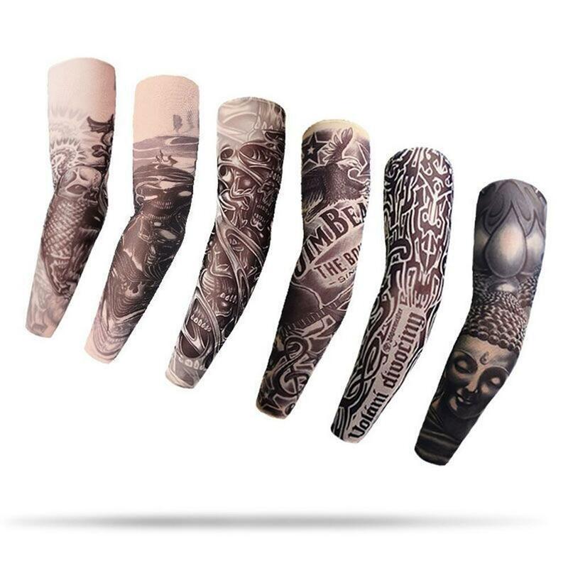 Outdoor Cooling Sleeves Sunscreen Uv Protective Breathable Tattoo Arm Sleeves For Fishing Running Cycling