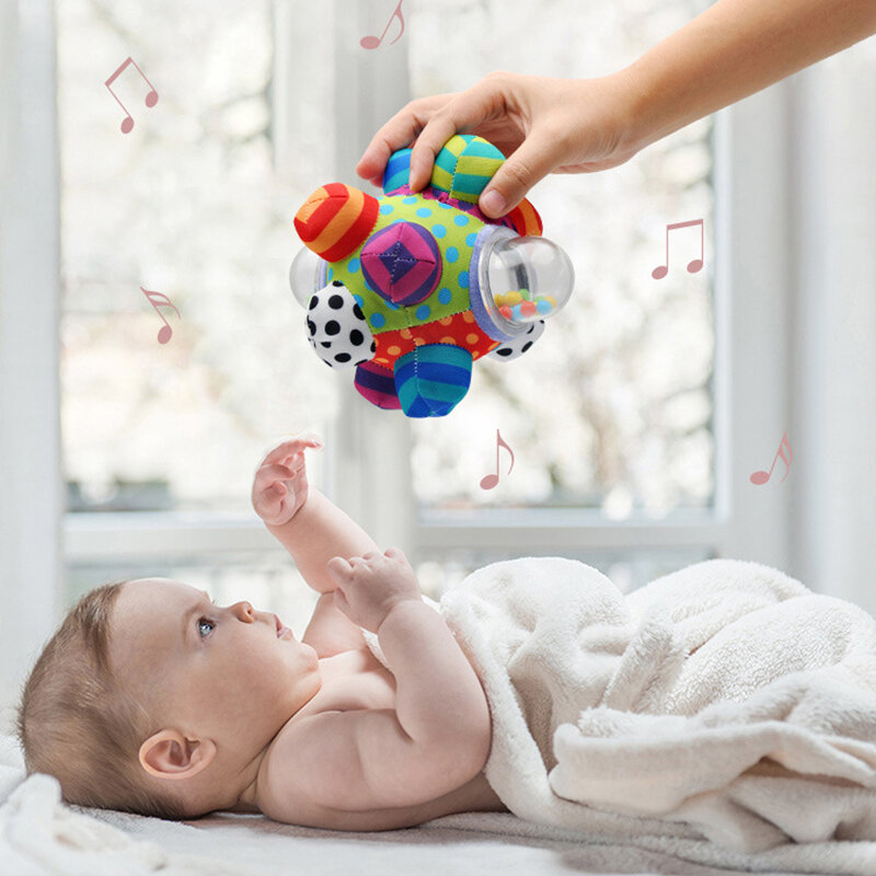 ألعاب تطوير للأطفال حديثي الولادة ، جرس اليد الناعم ، خشخيشات الكرة ، الرضع 1 2 3 سنوات ، 0-12 شهرًا