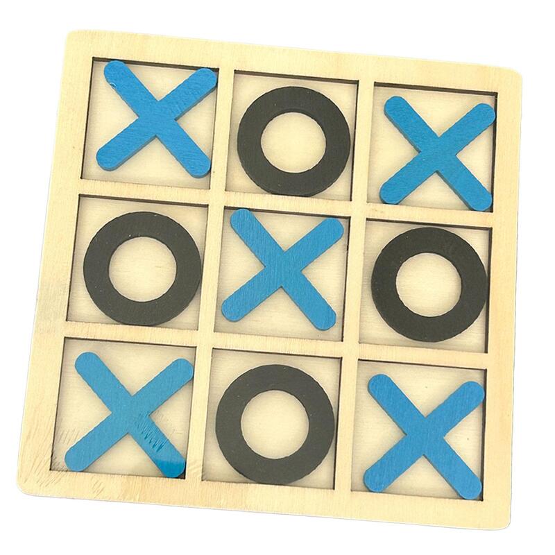 Tic TAC Toe Game Coffee Table Games Decorative Wooden Noughts and Crosses for Adults Children Party Favors Gifts Living Room