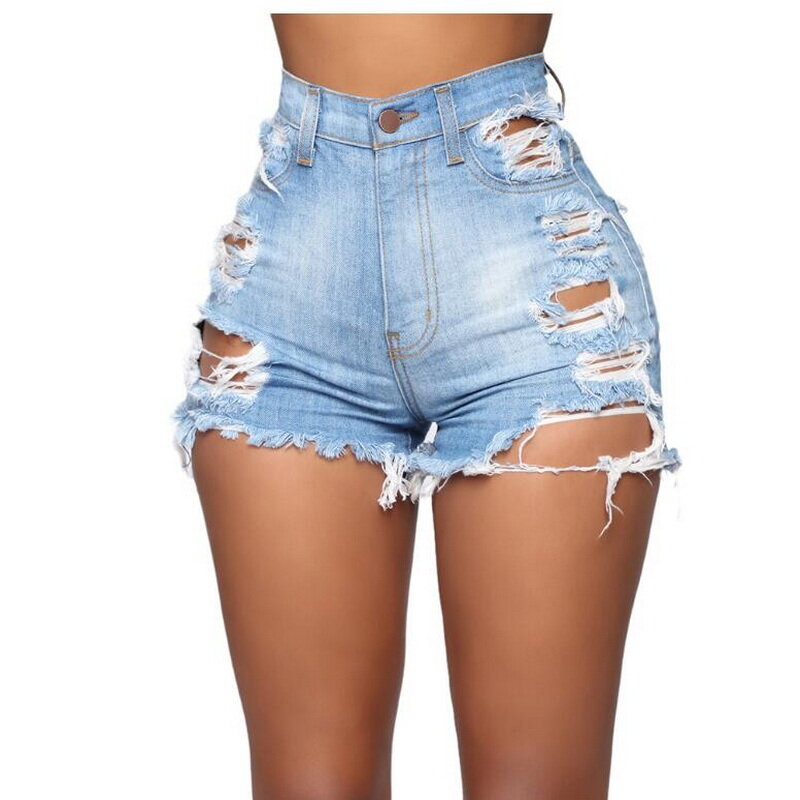 Sexy Mini Shorts Short Jeans Women Summer Tassel Beach Denim Vacation Club Holes Raw Edg Shorts