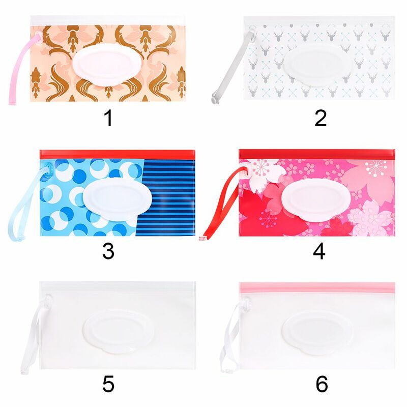 Fashion Cute Portable Baby Product Carrying Case Flip Cover Tissue Box Cosmetic Pouch Wet Wipes Bag Stroller Accessories
