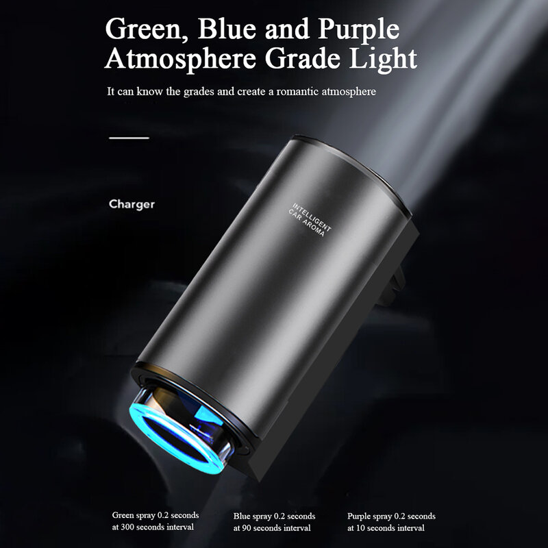 1pac 10ml diffusore di aromi per auto fragranza atomizzata 66.8x63x29.4mm aspetto della struttura del metallo assemblaggi di filtri dell'aria di fascia alta