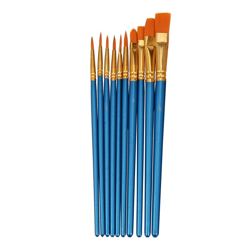 Professional Paint Brush Set, Escovas de cabelo de nylon para pintura a aquarela a óleo acrílico, Artist Kits, 20 pcs