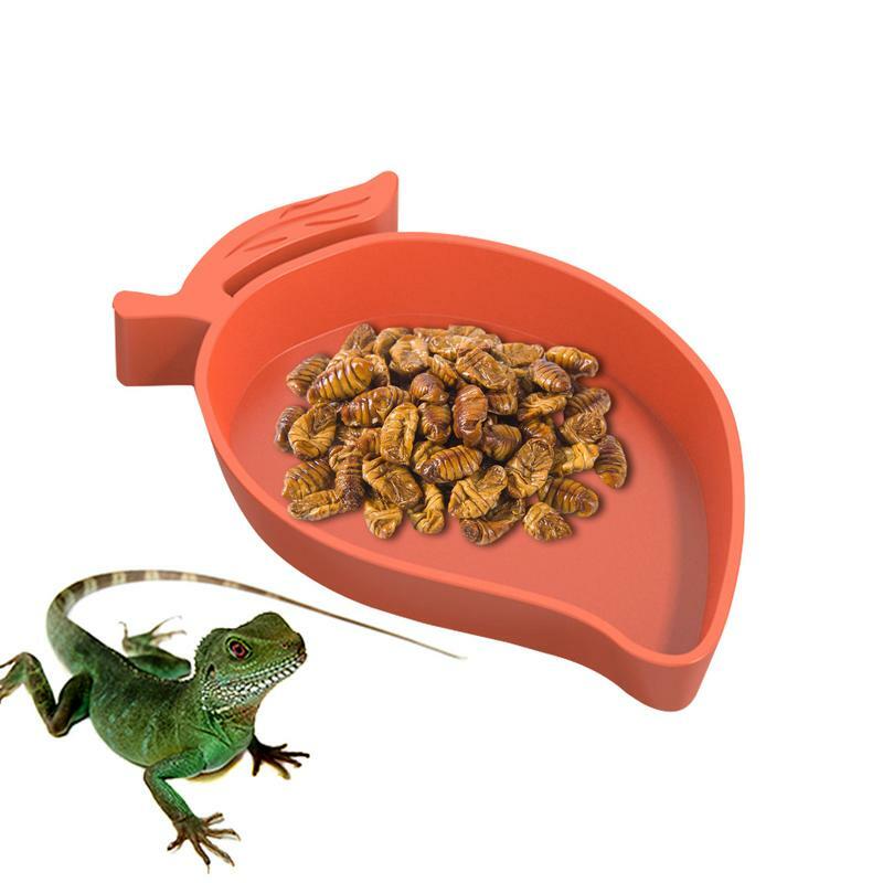 Reptile Mango Shape Dish Reptile Food Water Bowl Tortoise Habitat Accessories Water Plate For Turtle Lizards Hamsters Snakes