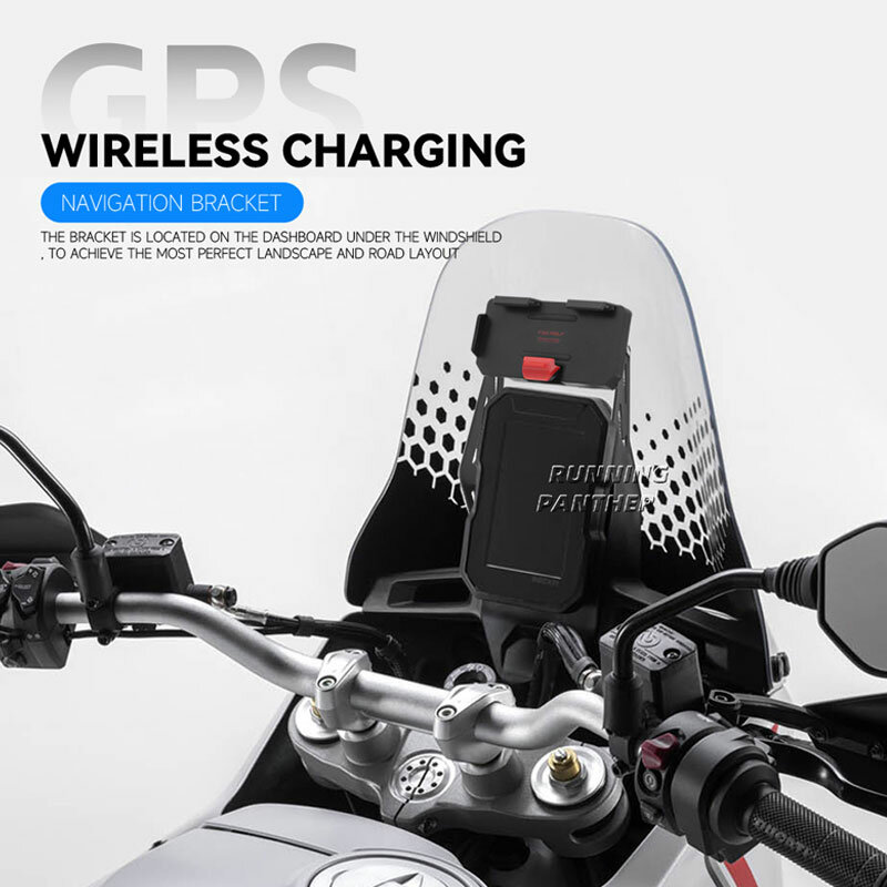 ที่ชาร์จแบบไร้สาย USB สำหรับรถจักรยานยนต์, สำหรับรถจักรยานยนต์ desertx 937 2022 2023ที่จับโทรศัพท์ GPS ขนาด12มม. 22มม.
