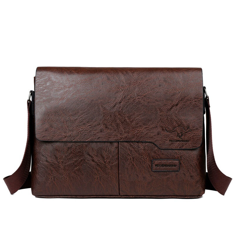 Мужской портфель из искусственной кожи, Мужской дизайнерский винтажный портфель в деловом стиле, сумка-мессенджер через плечо