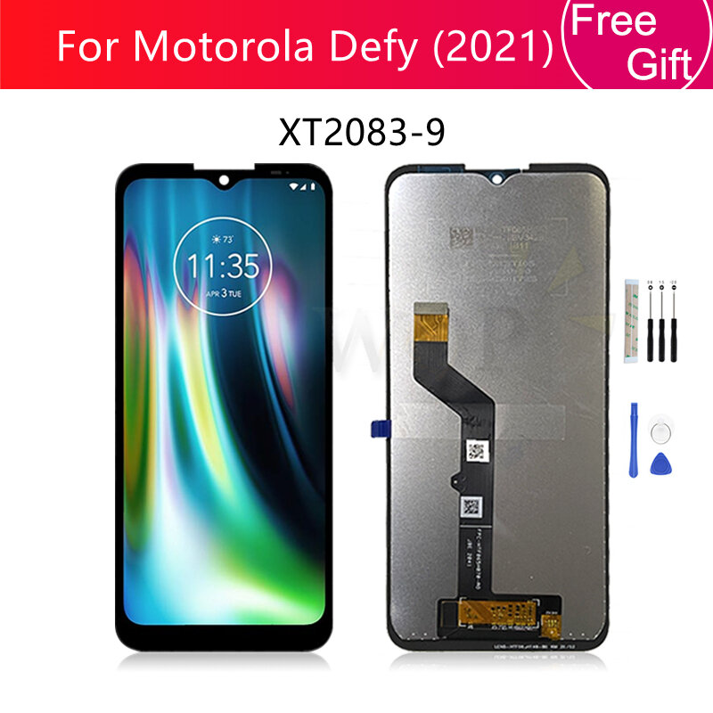 ЖК-дисплей для Motorola Moto Defy 2021, цифровой преобразователь сенсорного экрана в сборе для Moto Defy 2021, запасные части для экрана