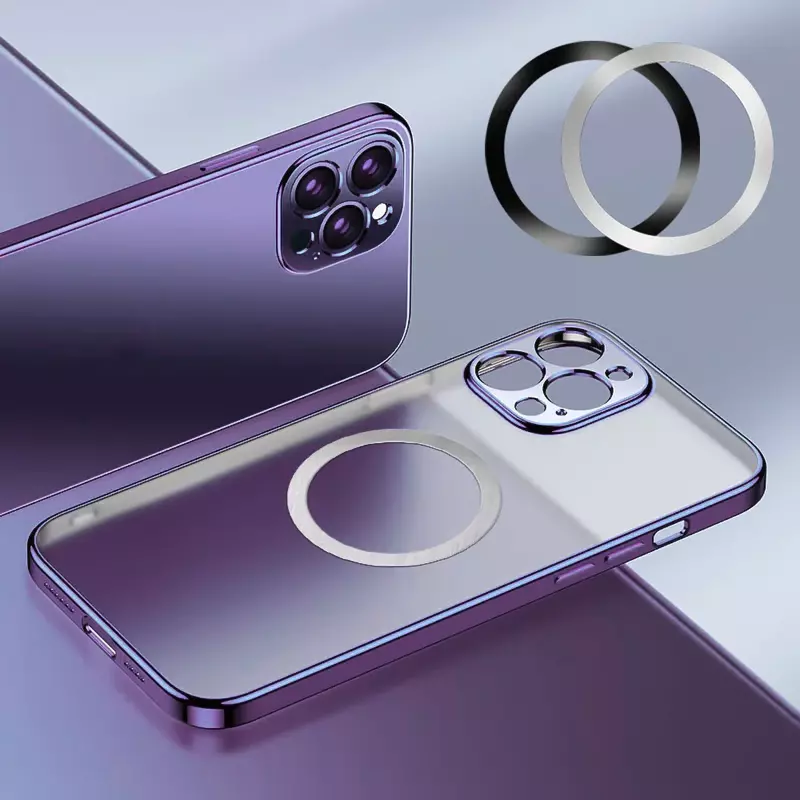 2024 cincin pelat logam magnetik Stainless Steel, untuk Magsafe pengisi daya nirkabel lembar besi stiker Universal pemegang telepon mobil Magnet