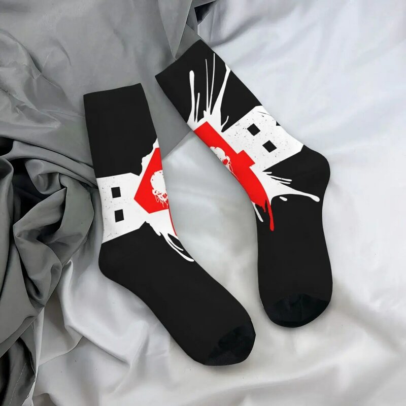 Calcetines de compresión con estampado divertido para hombre y mujer, calcetín Unisex estilo Hip Hop, Vintage, Harajuku, b-back, sin costuras, novedad