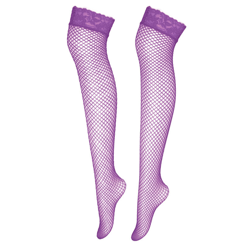 Sexy Fishnet Stockings Women Summer Thin Transparent Mesh Thigh High Stockings Elasticity Over Knee Nylon Stocking 6 Color