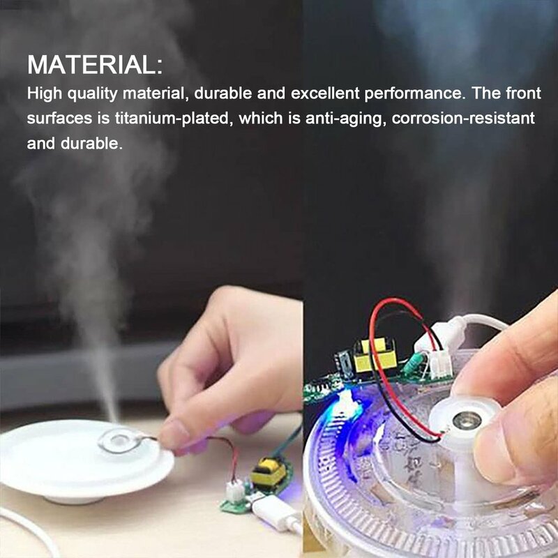 5PCS Mini USB Luftbefeuchter DIY Kits Nebel Maker 108KHZ Fogger Zerstäubung Film Zerstäuber Blatt Oszillierende Platte