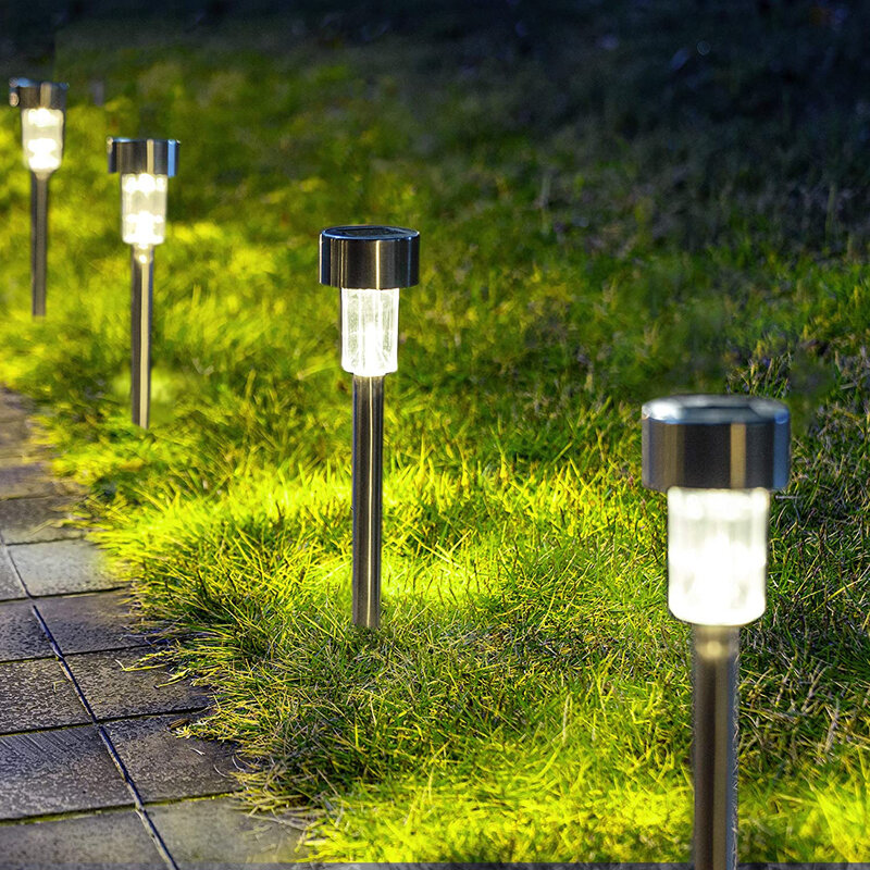 Уличная садовая лампа на солнечной батарее, водонепроницаемый ландшафтный светильник, освещение для дорожек, патио, двора, украшение газона, 12 упаковок