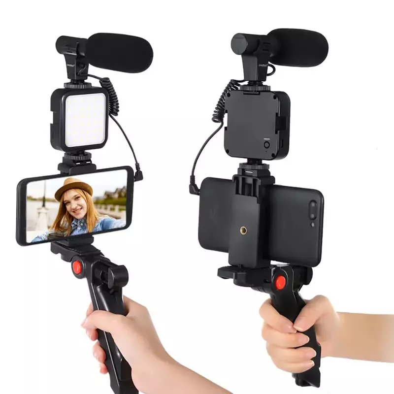 Vlogger Kits Microphone LED Fill Light Mini Tripod With Remote For Camera smartphone microphone vlogger kit