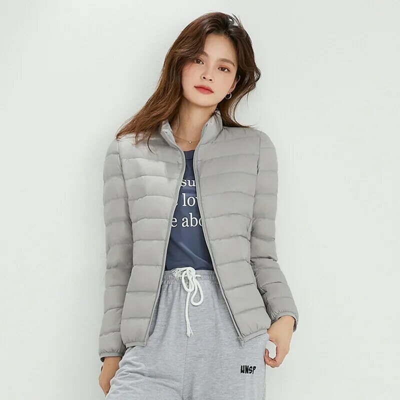 12 Colors Korean Fashion Short Women Puffer Jacket 2024 New 90% White Duck Down Autumn Winter Keep Warm Female Down Coats