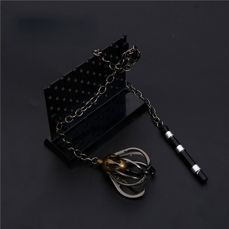 52cm Nine Claw Hook Guillotine Head Hunter Ancient Chinese Full Metal Chain Hidden Weapon Model Decoration Crafts Toy Collection