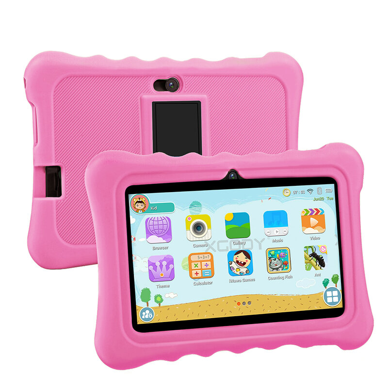 Tablet PC per bambini 7 pollici Quad Core 4 GB RAM 64 GB ROM Android 9.0 educazione per bambini Tablet per l'apprendimento dei bambini