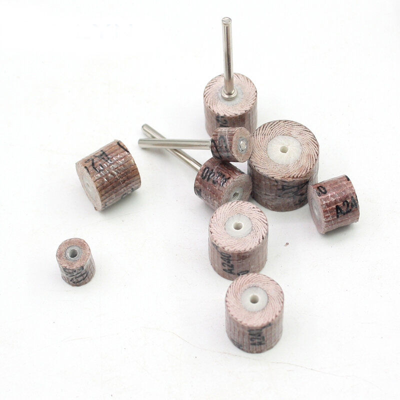 24 pçs rodas de aleta lixa polimento bits cabeça moagem para ferramentas dremel rotativo abrasivo para carpintaria remover ferrugem e rebarbas