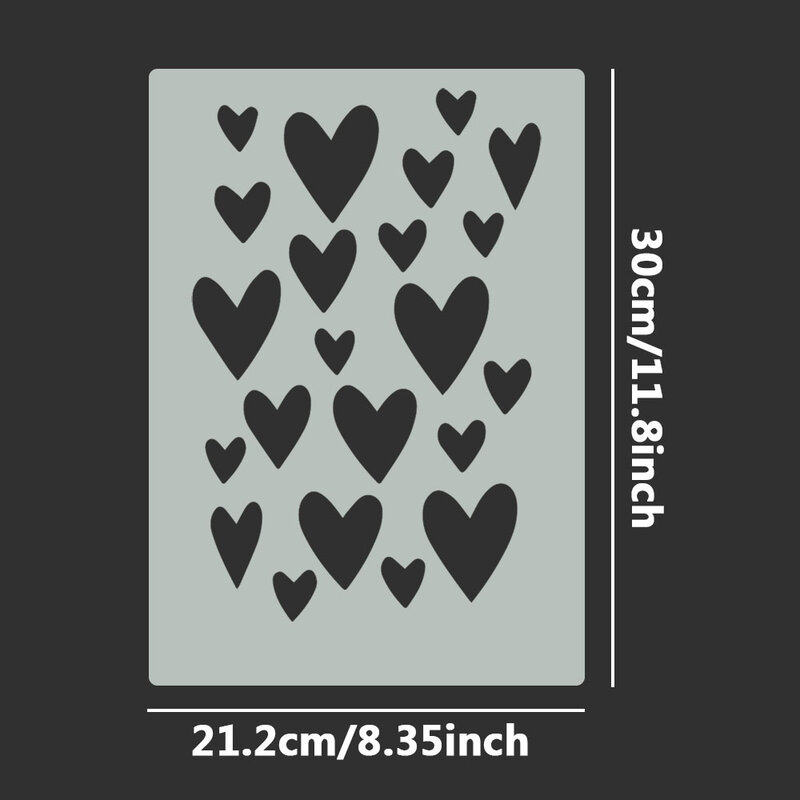 21.2cmX30cm Love Heart Pray Paint Crafts Stencil For Wood Wall, Canvas, Floor, Furniture,And Home Decor Decorative Template
