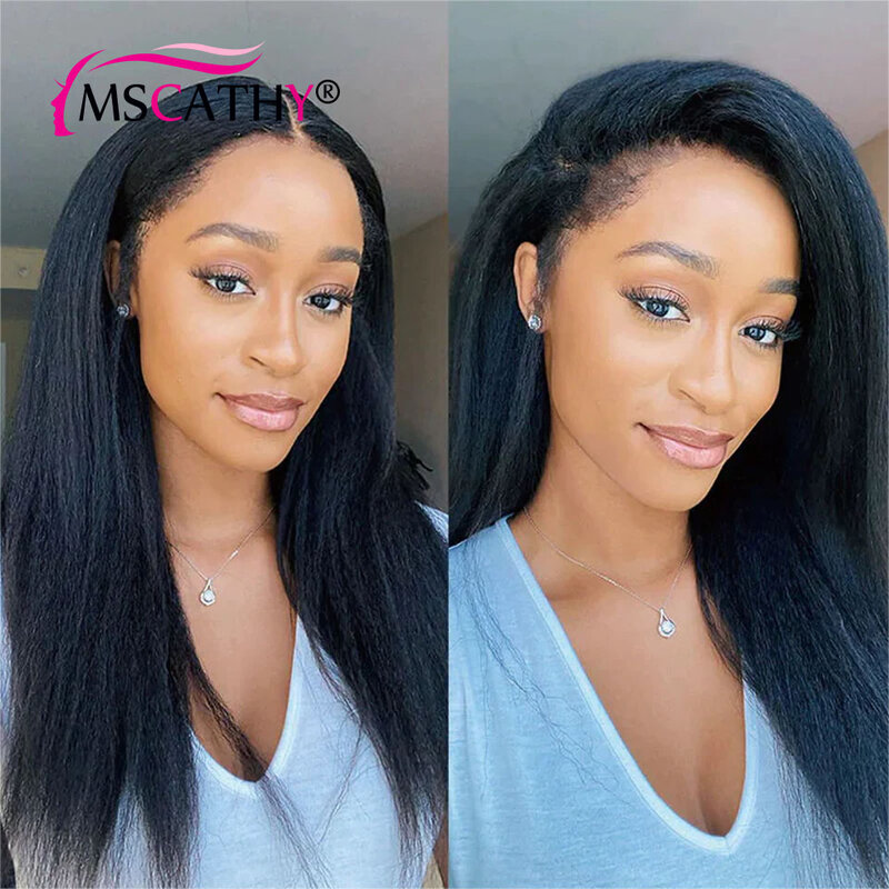 13x4 Transparent Lace Front Wigs with Baby Hair Long Black Straight for Black Women Pre Plucked Brazilian Human Hair Wigs