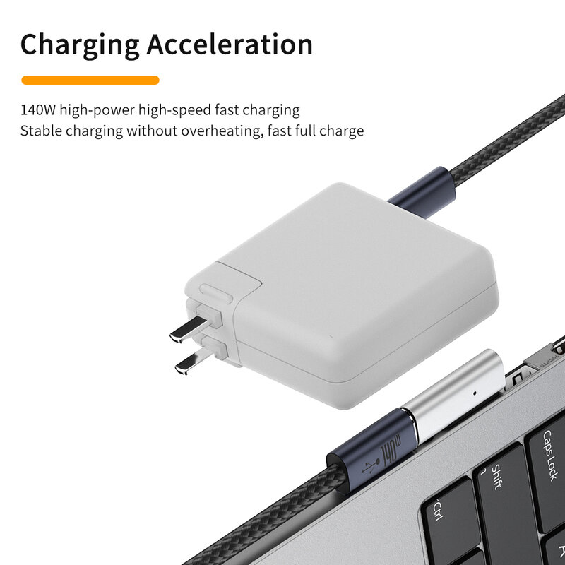 140W Quick Charge Adapter Type-C to magsafe3 Magnetic Adapter for Apple MacBook Air/Pro14 Fast Charging