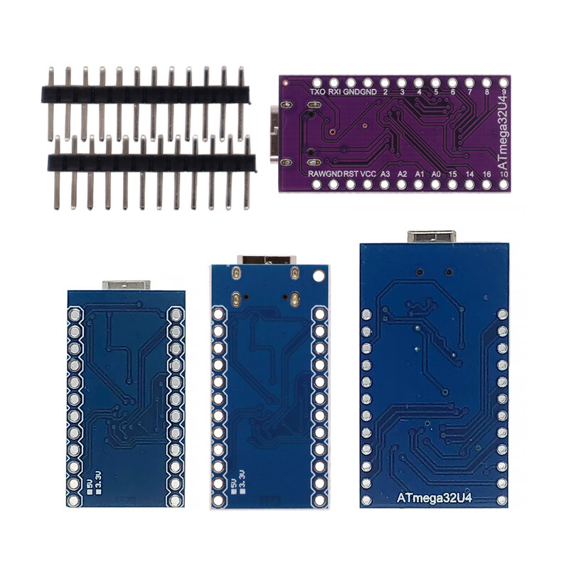 ミニタイプc usbプロマイクロ、モジュールと2行ピンヘッダレオナルドusb、インタフェースボード、ATmega32U4、5v、16、3.3v、8mhz