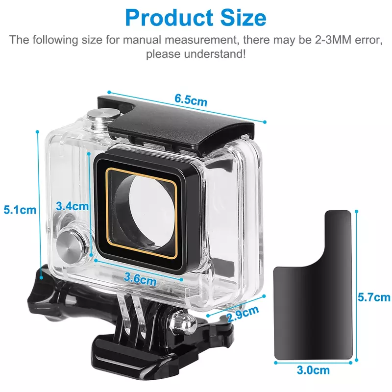 GoPro Hero 4 3+ Waterproof Case 60m Underwater Diving Protector Cover For Go Por 4 3+ GoPro4 Dive Cover Accessory