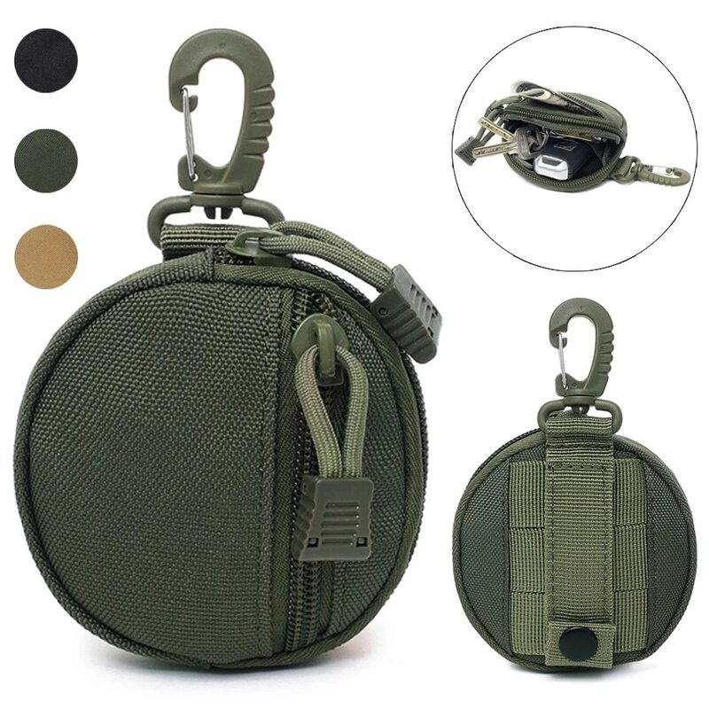 Sports  EDC Pouch Mini Key Wallet Holder Men Coin Purse 2024 New  Coin Pocket Bag with Hook Waist Belt Bag for Hunting 허리가방