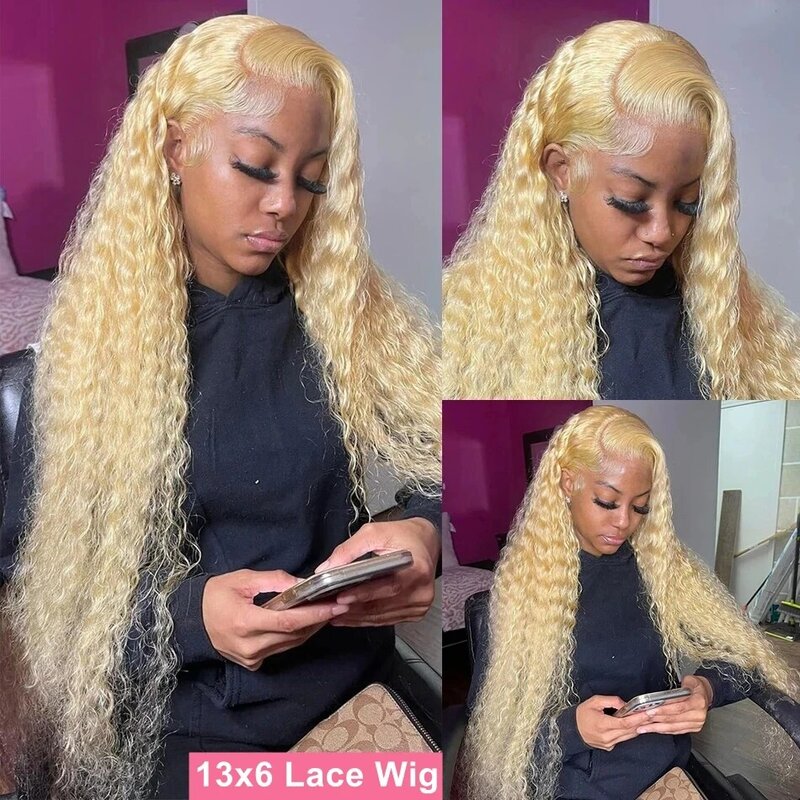 PrePlucked 613 медовая блондинка глубокая волна 13x6 13x4 HD кружевной передний парик кружевные передние парики прозрачные бразильские человеческие волосы парик для женщин