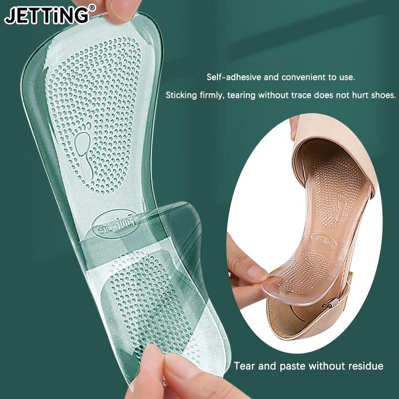 Women Silicone Foot Care Tools Insoles Transparent Pain Relief Cushions Shoe Anti Slip Foot Feet Pad High Heel Shoes Inserts Pad